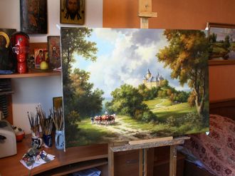 Голландский пейзаж с замком