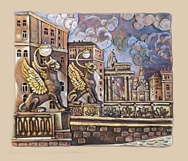 Санкт-Петербург. Грифоны на Банковском мосту.