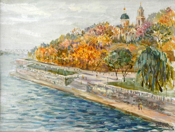 Осенний пейзаж с рекой